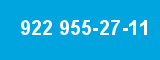 922 955-27-11